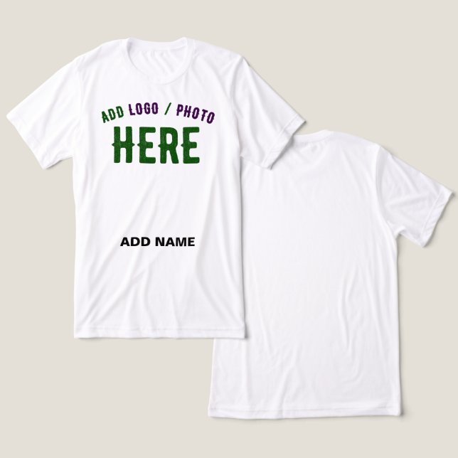 SNYGGT MODERN ANPASSADE WHITE VERIFIED BRANED T SHIRT (Design fram och bak)