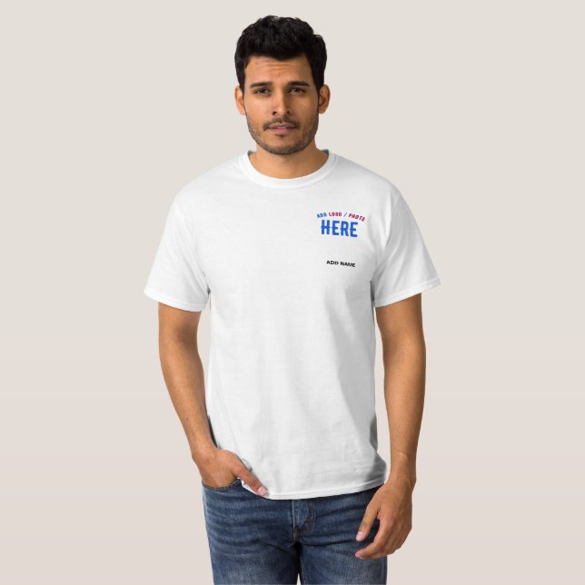 SNYGGT MODERN ANPASSADE WHITE VERIFIED BRANED T SHIRT (Hel framsida)