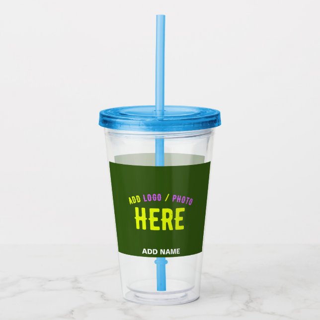 SNYGGT MODERN ANPASSNINGSBAR FOREST GRÖNT VERIFIER TAKE AWAY MUGG (Framsida)
