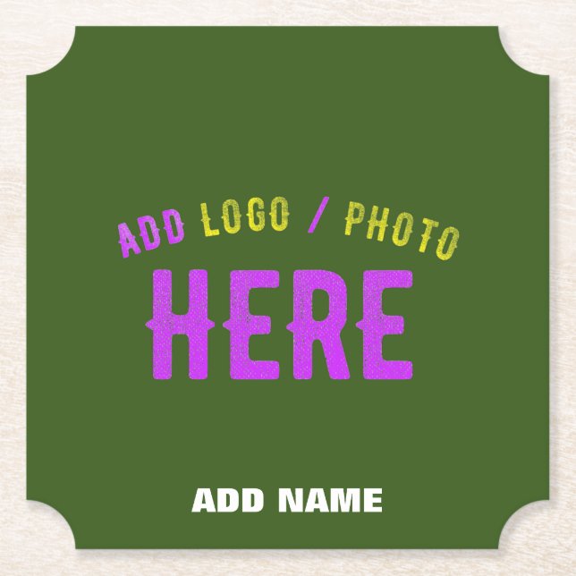 SNYGGT MODERN ANPASSNINGSBAR FOREST GRÖNT VERIFIER UNDERLÄGG PAPPER (Framsida)