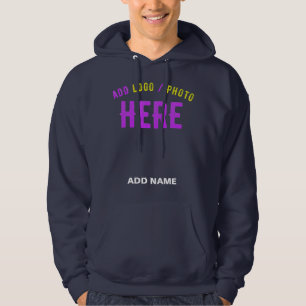 SNYGGT MODERN ANPASSNINGSBAR NAVY BLUE KONTROLLERA HOODIE
