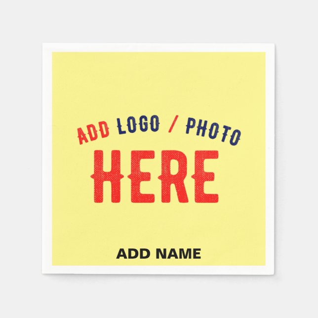 SNYGGT MODERN ANPASSNINGSBAR PASTEL GULT KONTROLLE PAPPERSSERVETT (Framsidan)