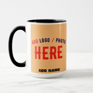 SNYGGT MODERN ANPASSNINGSBAR PEACH ORANGE VERIFIER MUGG
