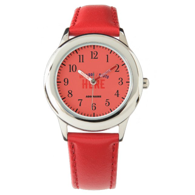SNYGGT MODERN ANPASSNINGSBAR RED ORANGE KONTROLLER ARMBANDSUR (Framsida)