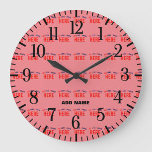 SNYGGT MODERN ANPASSNINGSBAR SALMON ROSA KONTROLLE STOR KLOCKA