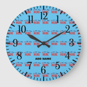 SNYGGT MODERN ANPASSNINGSBAR SWAG HIMLAR BLUE VERI STOR KLOCKA