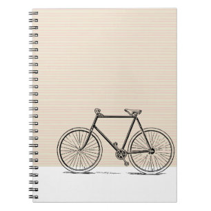 Snyggt Modern Bike Bicycle Line Art Teckning Anteckningsbok