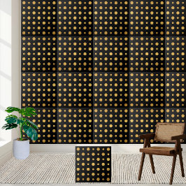 Snyggt Modern Black och Guld Geometric Hexagon Kakelplatta
