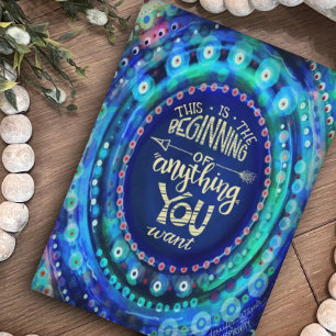 Snyggt Modern Blue Början av allt du vill ha Kort