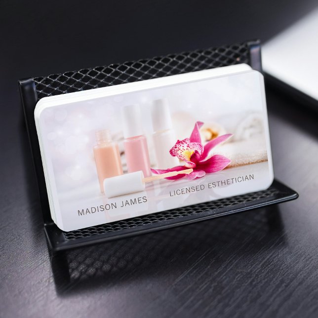 Snyggt Modern Chic Beauty Salon Spa Professionell Visitkort (Skapare uppladdad)