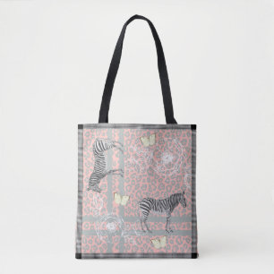 Snyggt Modern Chic Pastel Rosa Grått Tygkasse