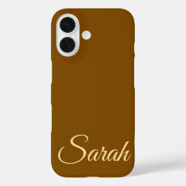 Snyggt Modern Classic Customized Namn Brown Färg