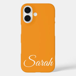 Snyggt Modern Classic Customized Namn Orange.