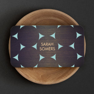 Snyggt Modern Coola Wood Grain Circles Mönster Visitkort
