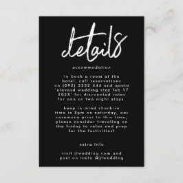 Snyggt Modern Custom Names Premium Bröllop Tilläggskort