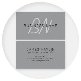 Snyggt Modern Editable Namn | Svart och Mörk Grått Visitkort