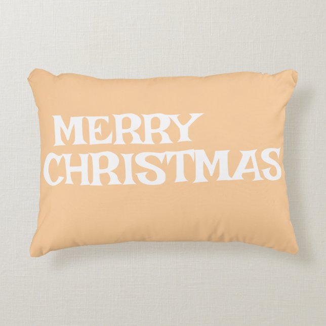 SNYGGT MODERN ELEGANT GOD JUL PEACH FÄRG PRYDNADSKUDDE (Framsidan)