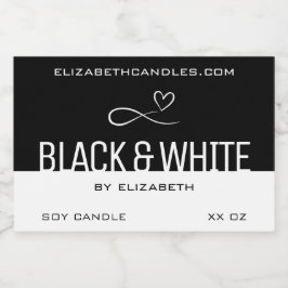 Snyggt Modern, enkelt, svart, vitt ljus och enkelt Mat Etiketter