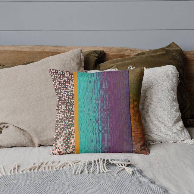 Snyggt modern färglös mönster boho Dekorativ kudde (Skapare uppladdad)