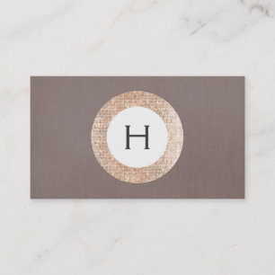Snyggt Modern FAUX Ro Guld Sequin Monogram Visitkort