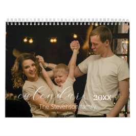 Snyggt modern fotokalender för familjen kalender