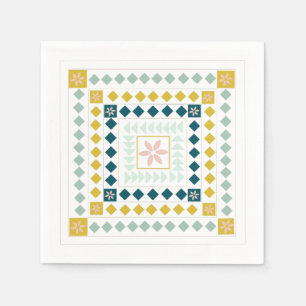 Snyggt Modern Geometric Design Cute Colorful Art Pappersservett
