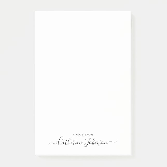 Snyggt Modern Girskriptkalligrafanteckning från Post-it Block (Framsida)