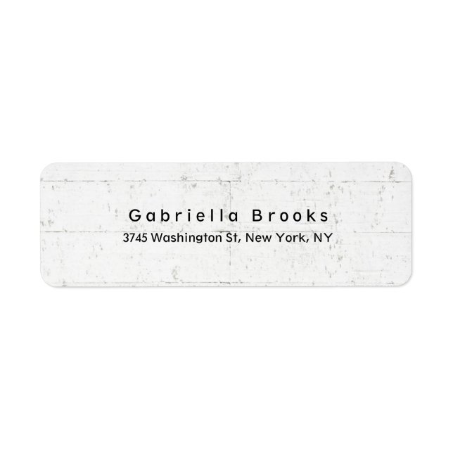 Snyggt Modern Grått- med enkelt Elegant Returadress Etikett (Framsidan)