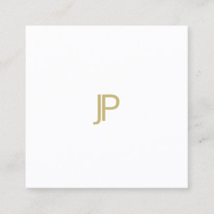 Snyggt Modern Guld Monogram Professionell-mall Fyrkantigt Visitkort