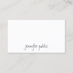 Snyggt Modern Handskript Namn Text - minimalistisk Visitkort