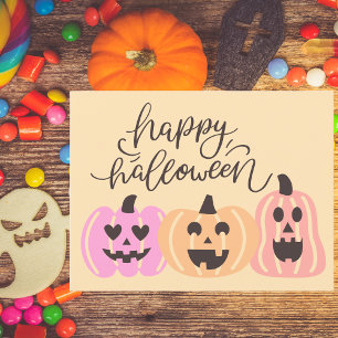 Snyggt Modern Happy halloween Typografi Vykort