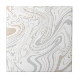 Snyggt Modern Kurvor Grått Beige White Marble 5-8 Kakelplatta