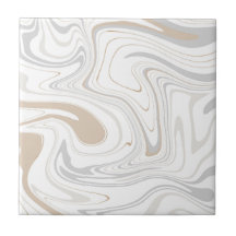 Snyggt Modern Kurvor Grått Beige White Marble 7-8