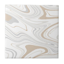 Snyggt Modern Kurvor Grått Beige White Marble 8-8