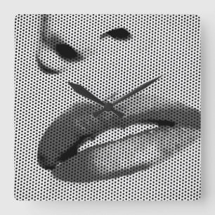 Snyggt Modern Läppar Art Fyrkantig Klocka