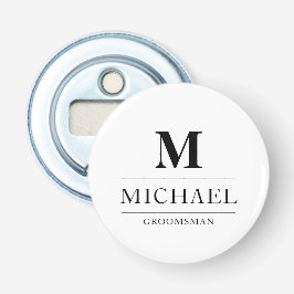 Snyggt Modern Marskalkars ger Monogram Best Man Flasköppnare