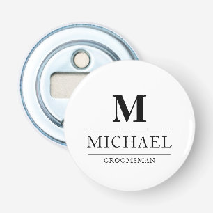 Snyggt Modern Marskalkars ger Monogram Best Man Flasköppnare