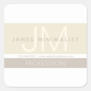 Snyggt Modern Minimalist   Taupe Earth-Tones Fyrkantigt Klistermärke