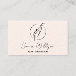 Snyggt Modern Mobile Notary & Loan Signing Agent Visitkort