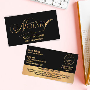 Snyggt Modern Mobile Notary & Loan Signing Agent Visitkort
