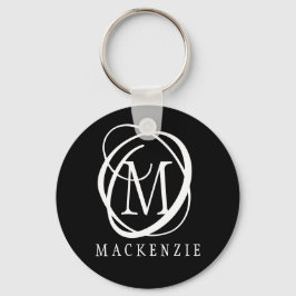 Snyggt Modern Monogram Namn Nyckelring