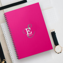 Snyggt Modern Monogram Typography-Shock rosa