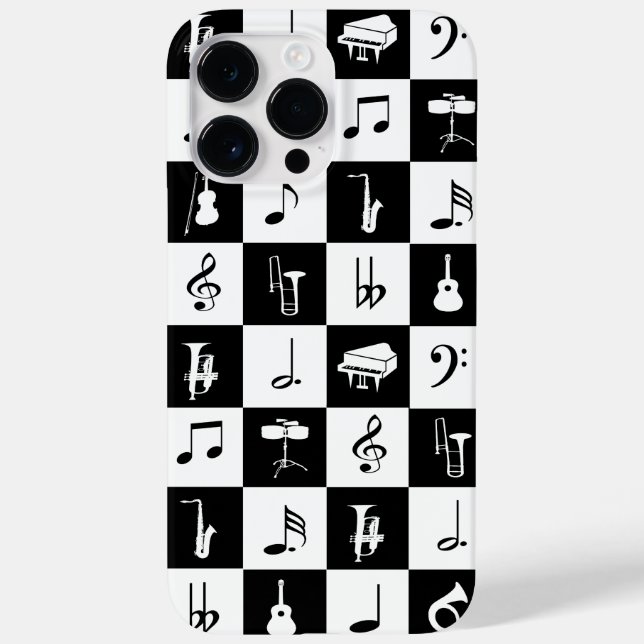 Snyggt Modern Musik noter och instrument (Baksida)