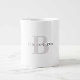 Snyggt Modern Namn & Monogram Jumbo Mugg