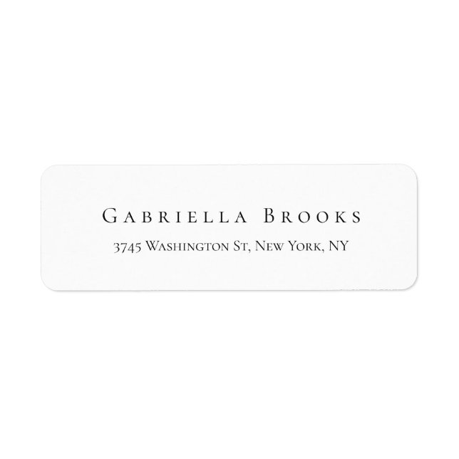 Snyggt Modern normal Elegant - minimal Professione Returadress Etikett (Framsidan)