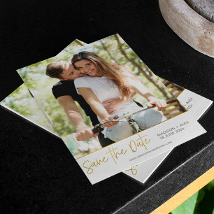 Snyggt Modern Photo Save Date Card Spara Datumet