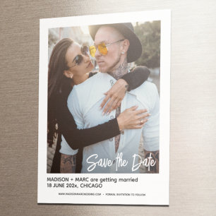 Snyggt Modern Photo Spara datum magneter Card