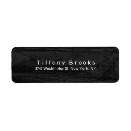 Snyggt Modern Plain Elegant Unik Grått Wood Returadress Etikett