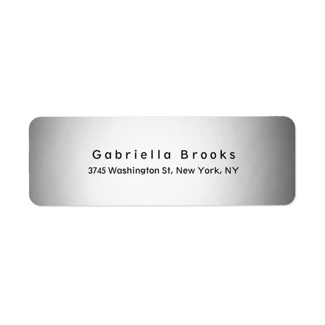 Snyggt Modern Plain Elegant Unik Light Grått Returadress Etikett (Framsidan)