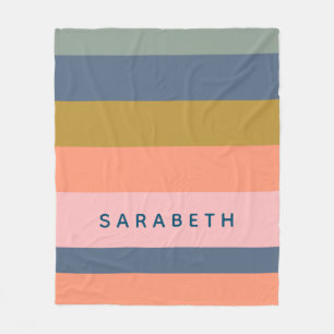 Snyggt Modern Rand Söt Earth Tones Anpassningsbar Fleecefilt